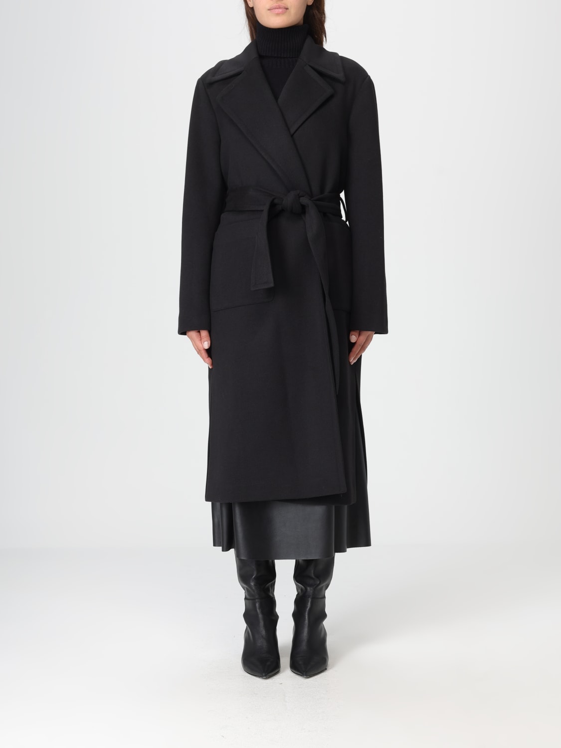 KAOS COAT: Coat woman Kaos, Black - Img 1