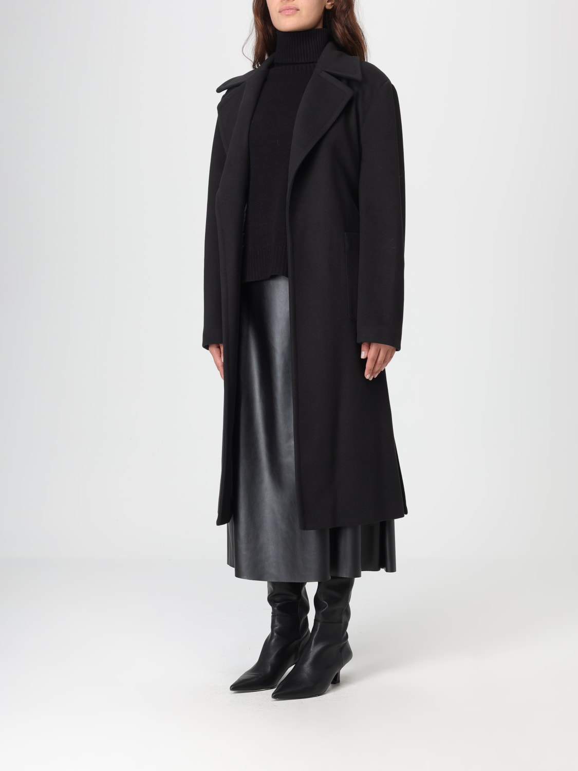 KAOS COAT: Coat woman Kaos, Black - Img 3