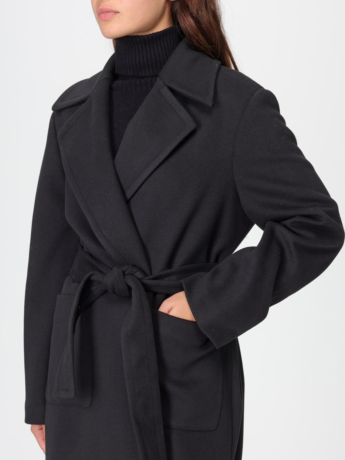 KAOS COAT: Coat woman Kaos, Black - Img 4