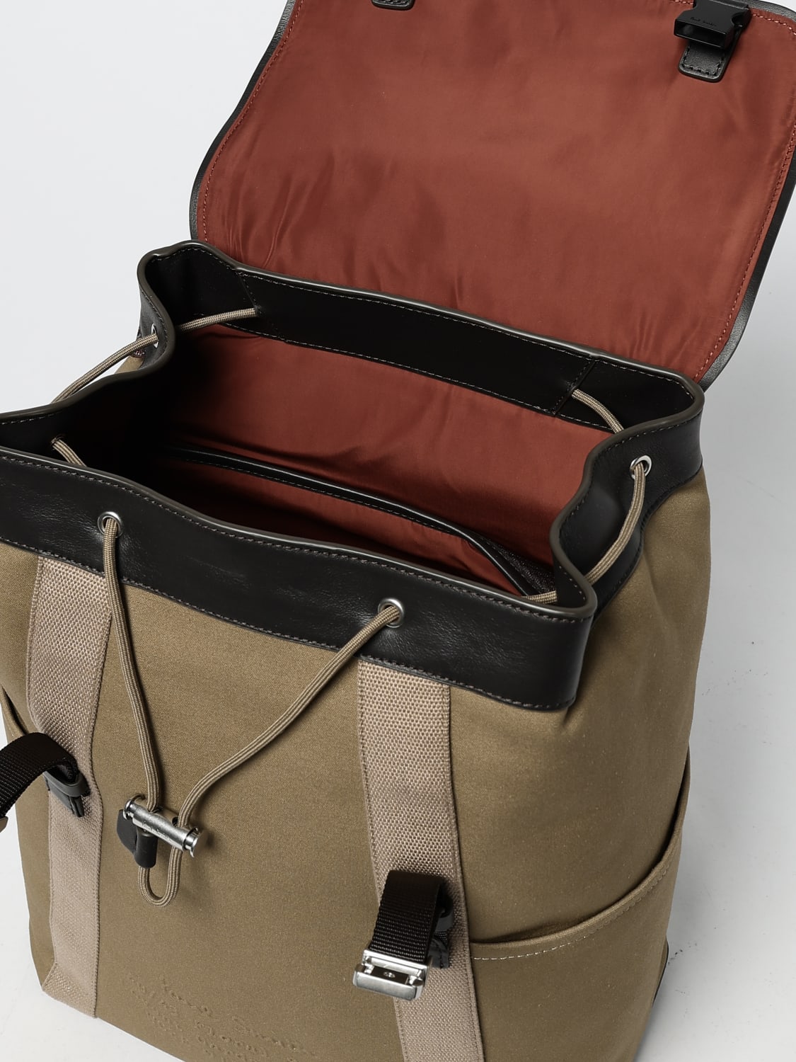 PAUL SMITH ZAINO: Zaino Paul Smith in canvas di cotone , Militare - Img 4