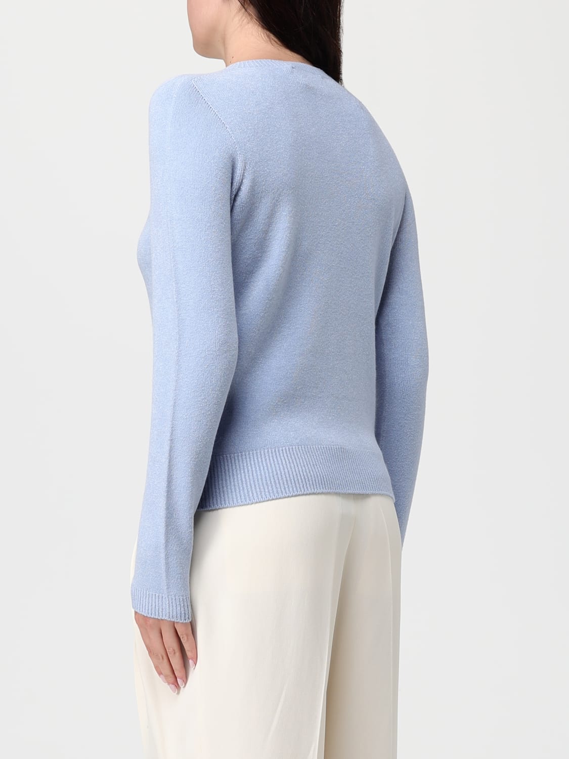 KAOS MAGLIA: Pullover basic girocollo Kaos in maglia , Blue - Img 2