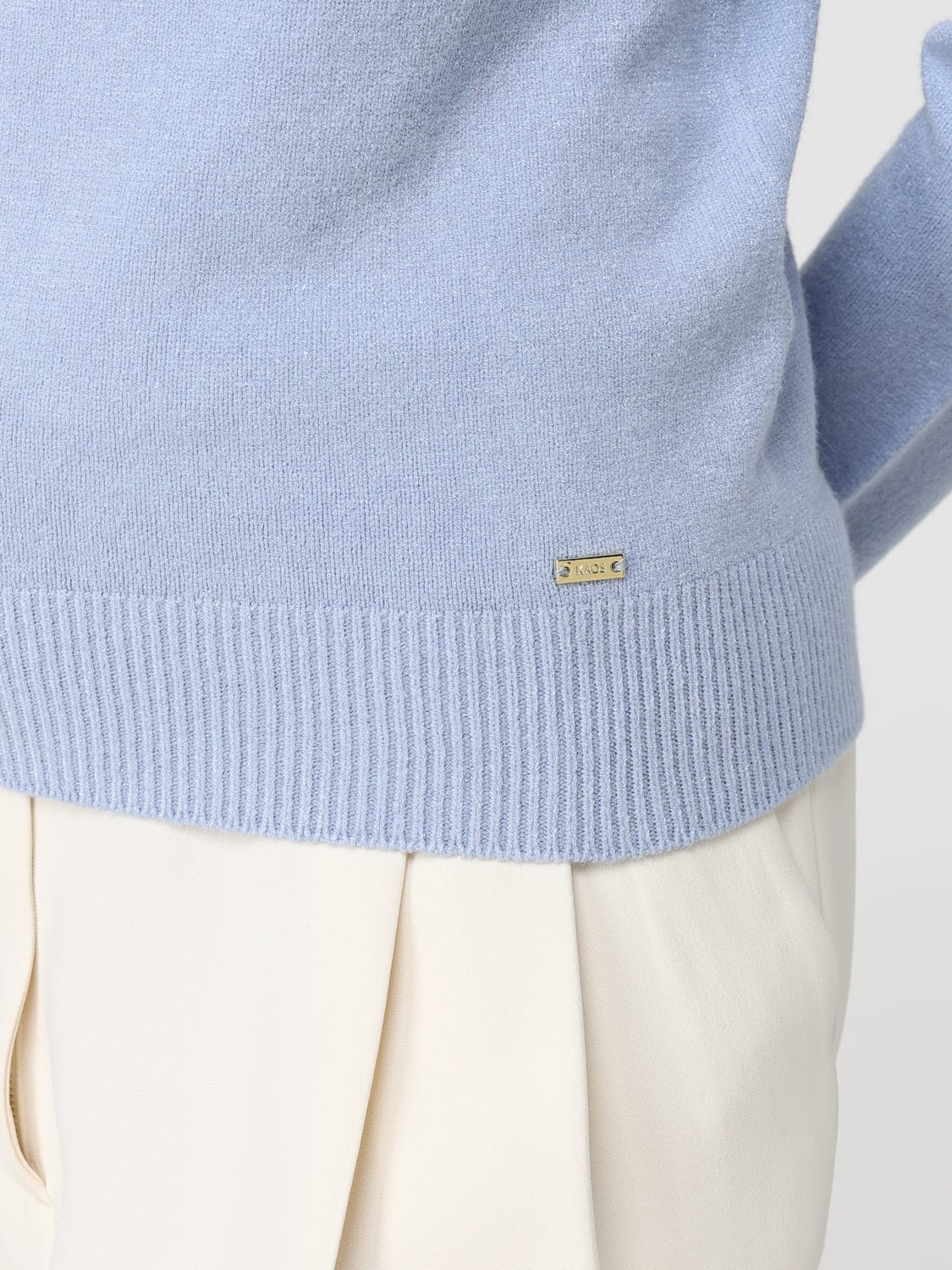 KAOS MAGLIA: Pullover basic girocollo Kaos in maglia , Blue - Img 3