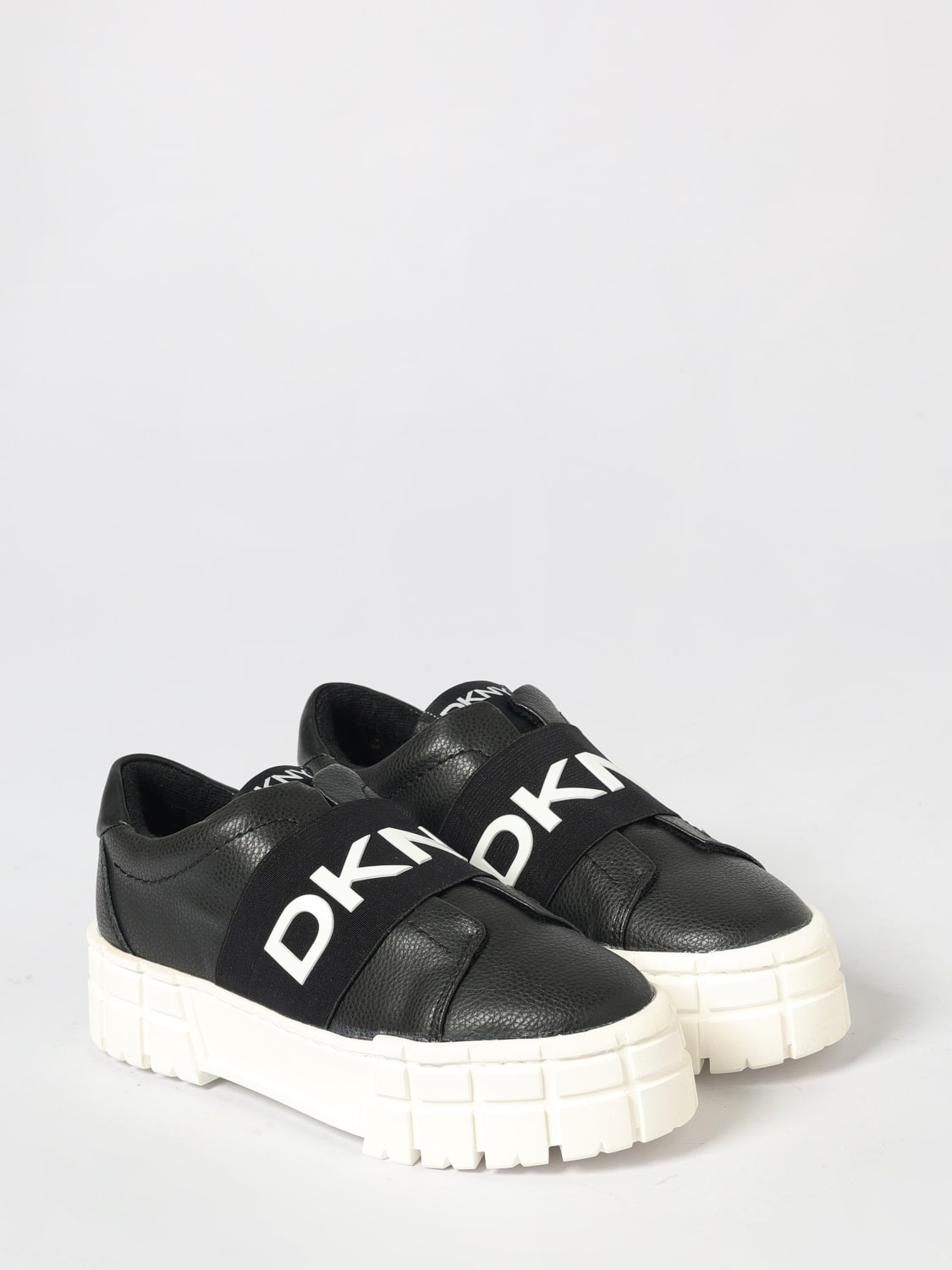 DKNY SNEAKERS: Sneakers Dkny in pelle sintetica a grana , Nero - Img 2