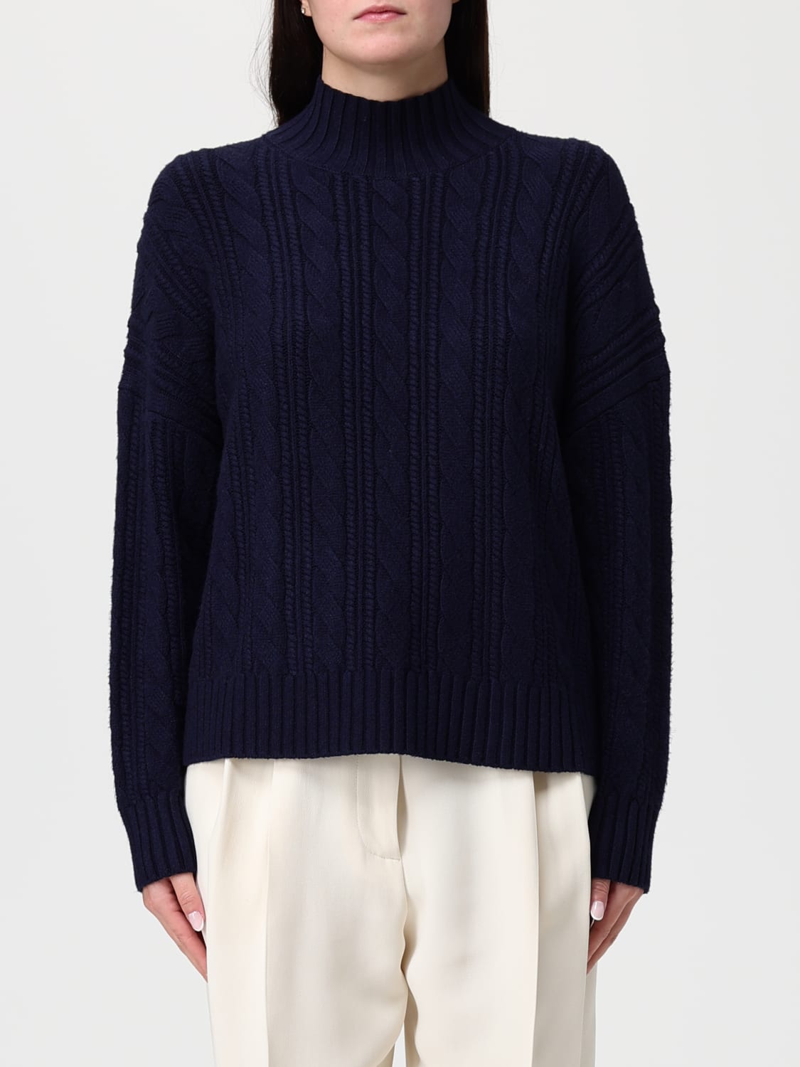 KAOS MAGLIA: Pullover dolcevita Kaos in maglia tricot , Blue - Img 1