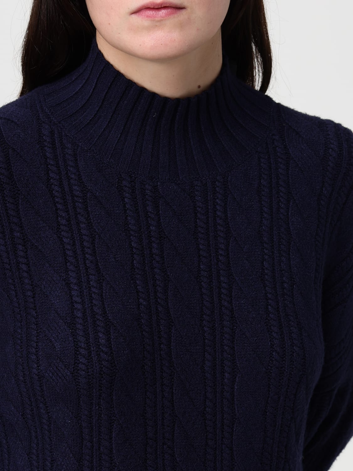 KAOS MAGLIA: Pullover dolcevita Kaos in maglia tricot , Blue - Img 3