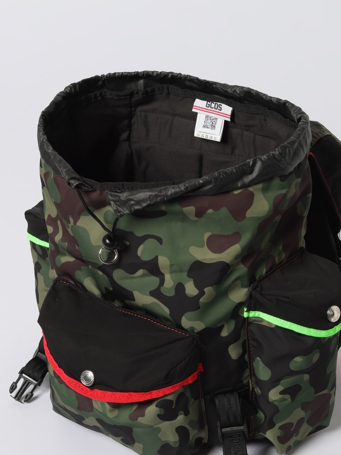 GCDS SAC À DOS: Sac à dos homme GCDS, Vert Militaire - Img 4