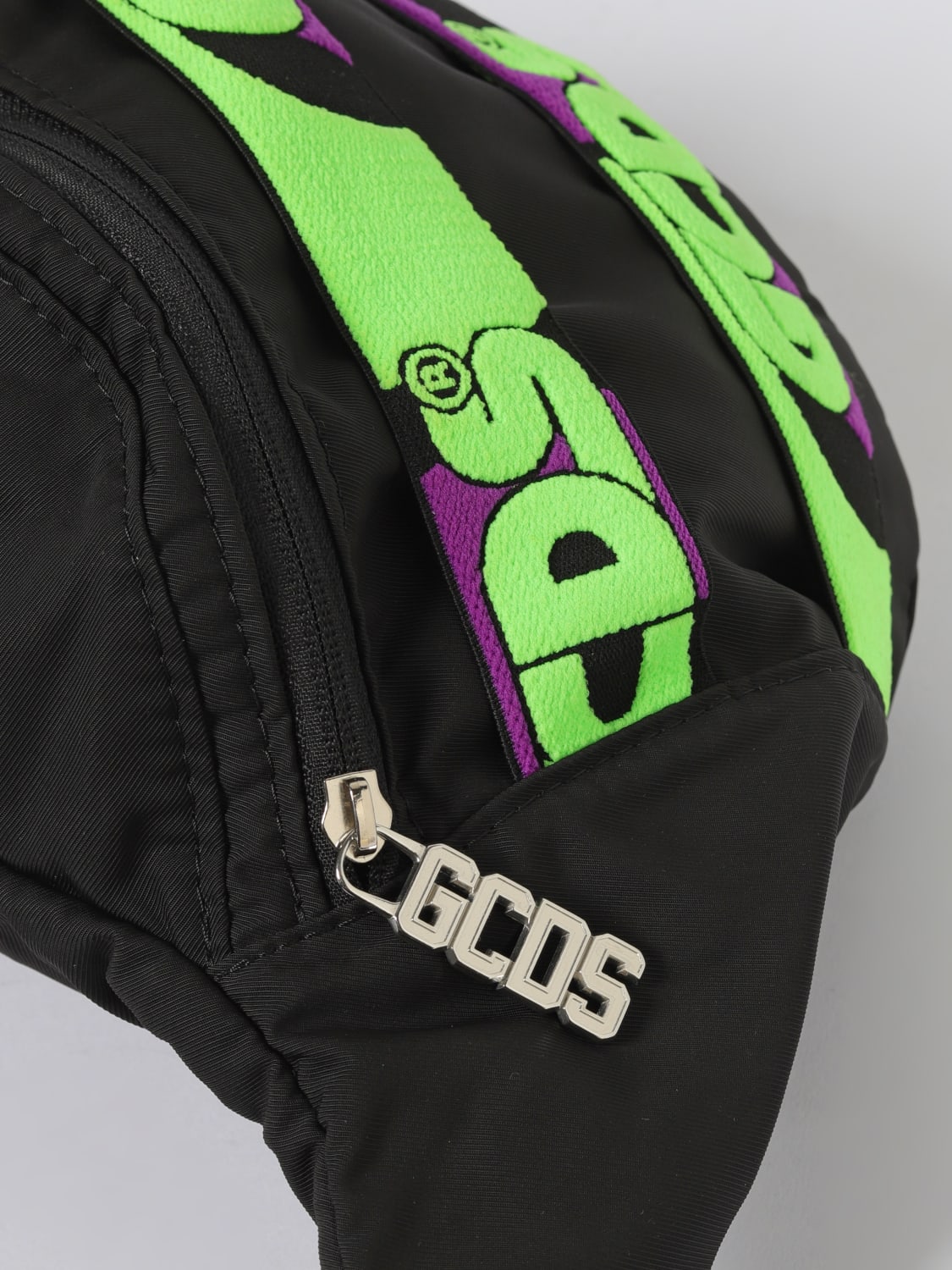 GCDS MARSUPIO: Marsupio GCDS in nylon con logo , Nero - Img 3