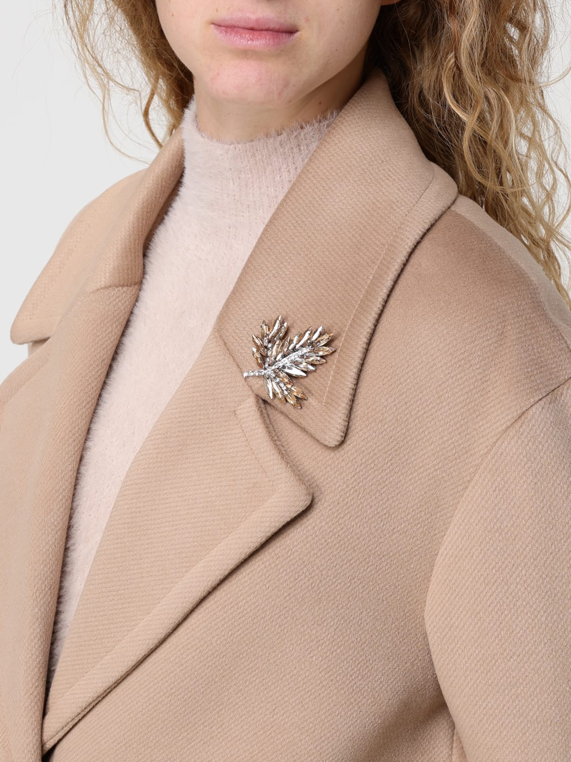 KAOS COAT: Coat woman Kaos, Camel - Img 4