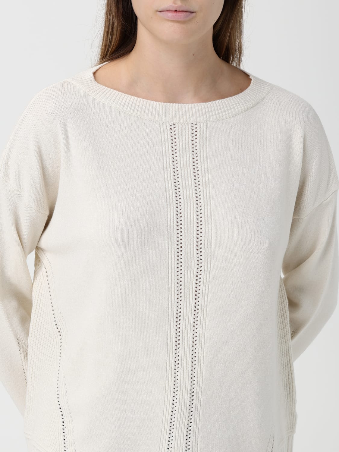 KAOS SWEATER: Sweatshirt woman Kaos, Yellow Cream - Img 3