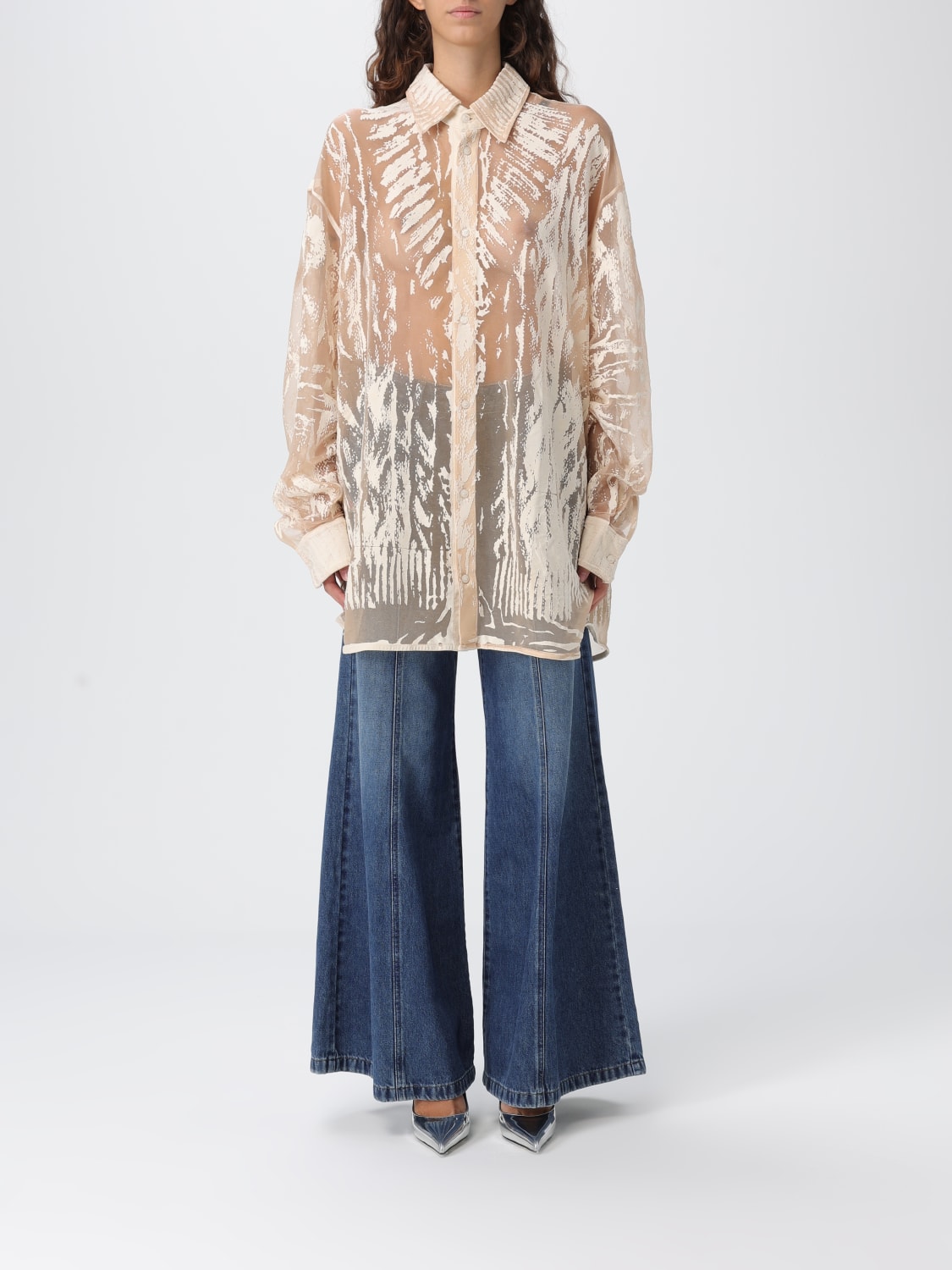 DIESEL CAMISA: Camisa mujer Diesel, Blanco - Img 1