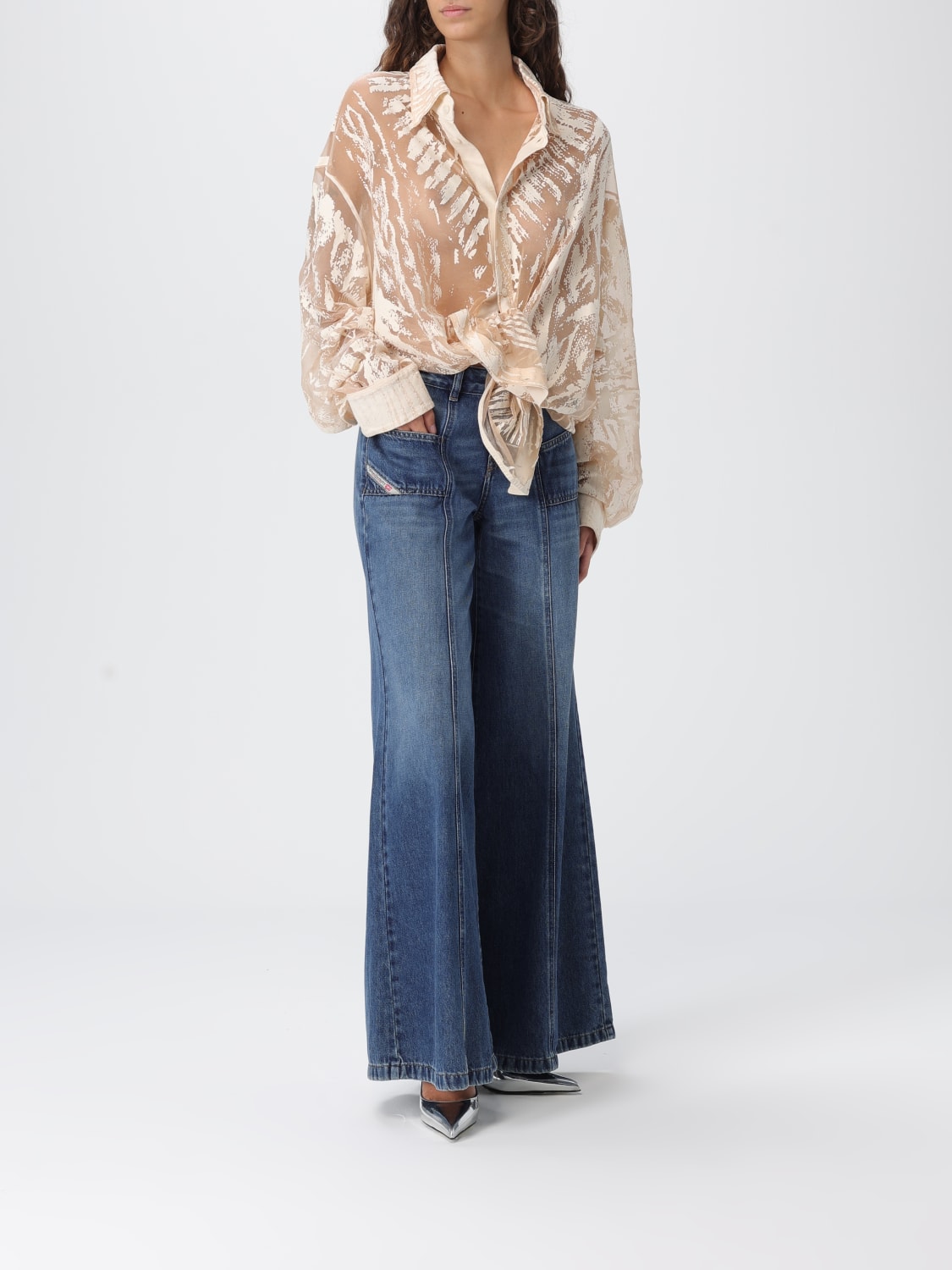 DIESEL CAMISA: Camisa mujer Diesel, Blanco - Img 2