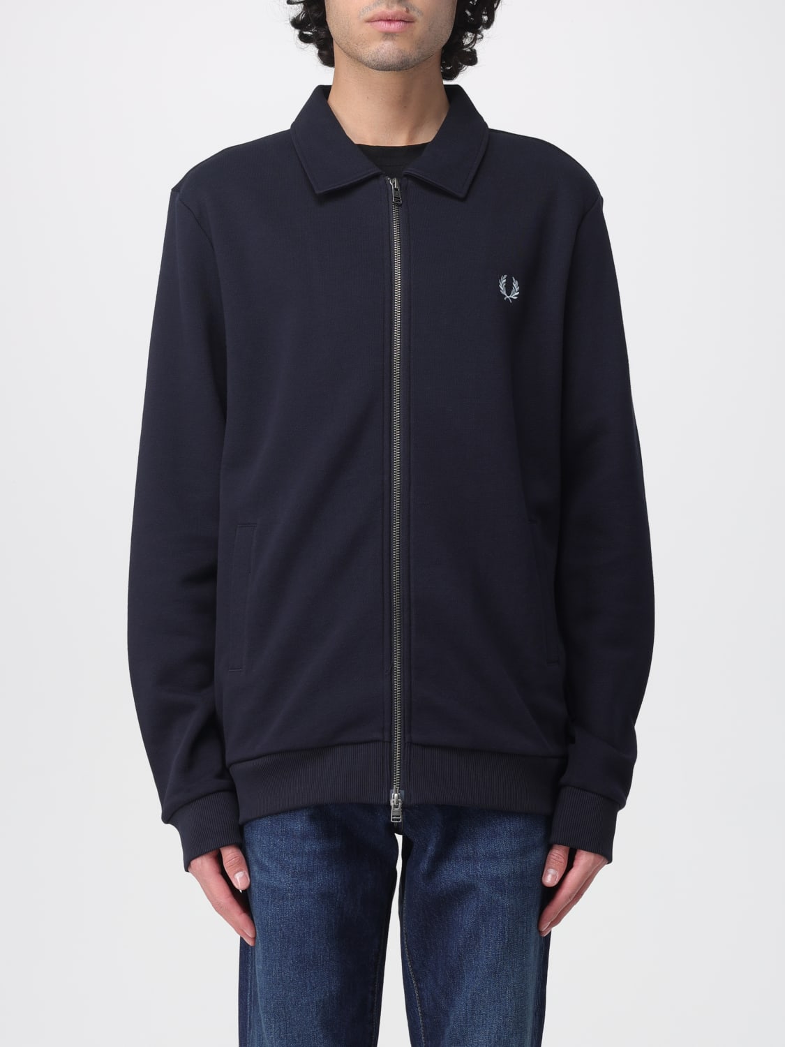 FRED PERRY JACKET: Sweatshirt men Fred Perry, Blue - Img 1