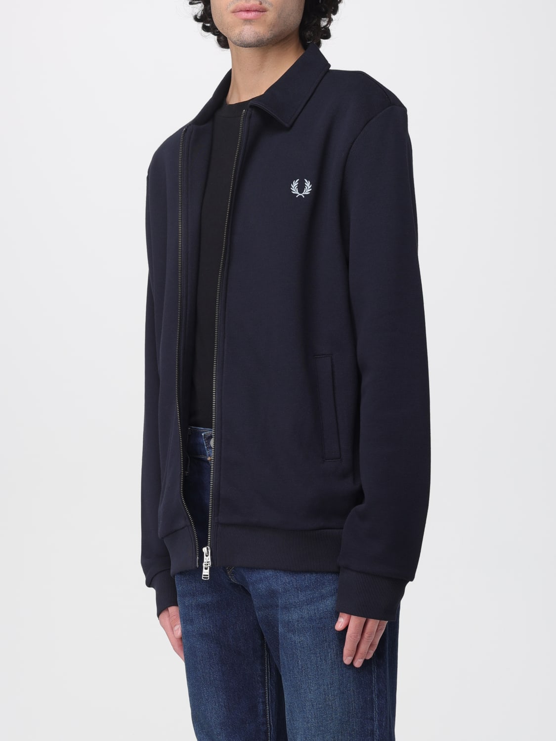 FRED PERRY JACKET: Sweatshirt men Fred Perry, Blue - Img 3