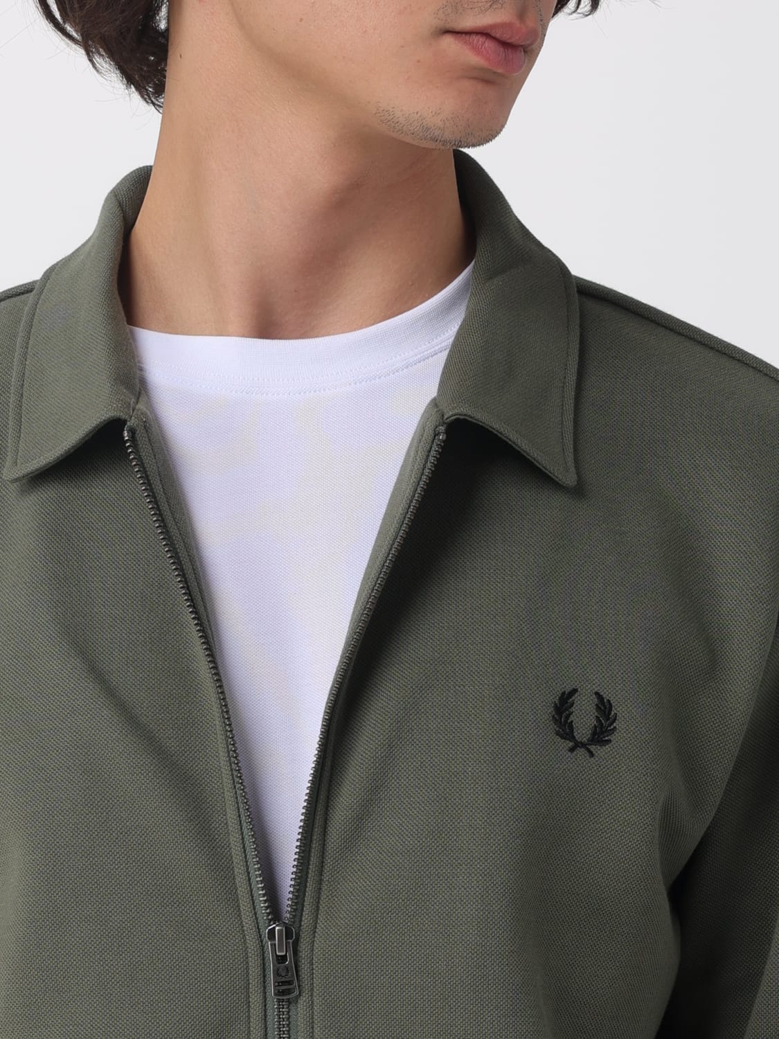 FRED PERRY JACKET: Sweatshirt men Fred Perry, Green - Img 4