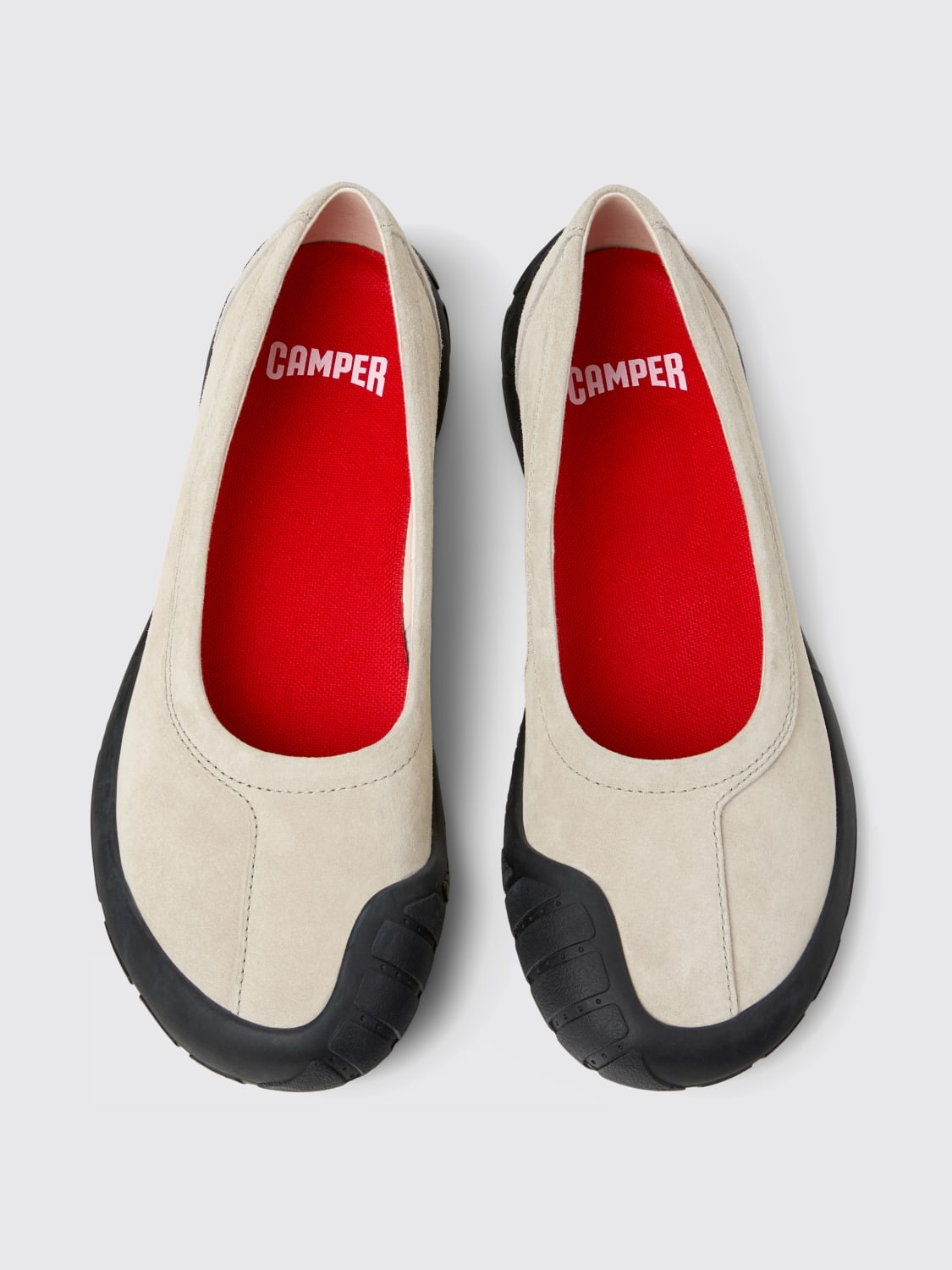 CAMPER BALLERINE: Ballerina Peu Path Camper in camoscio , Beige - Img 4