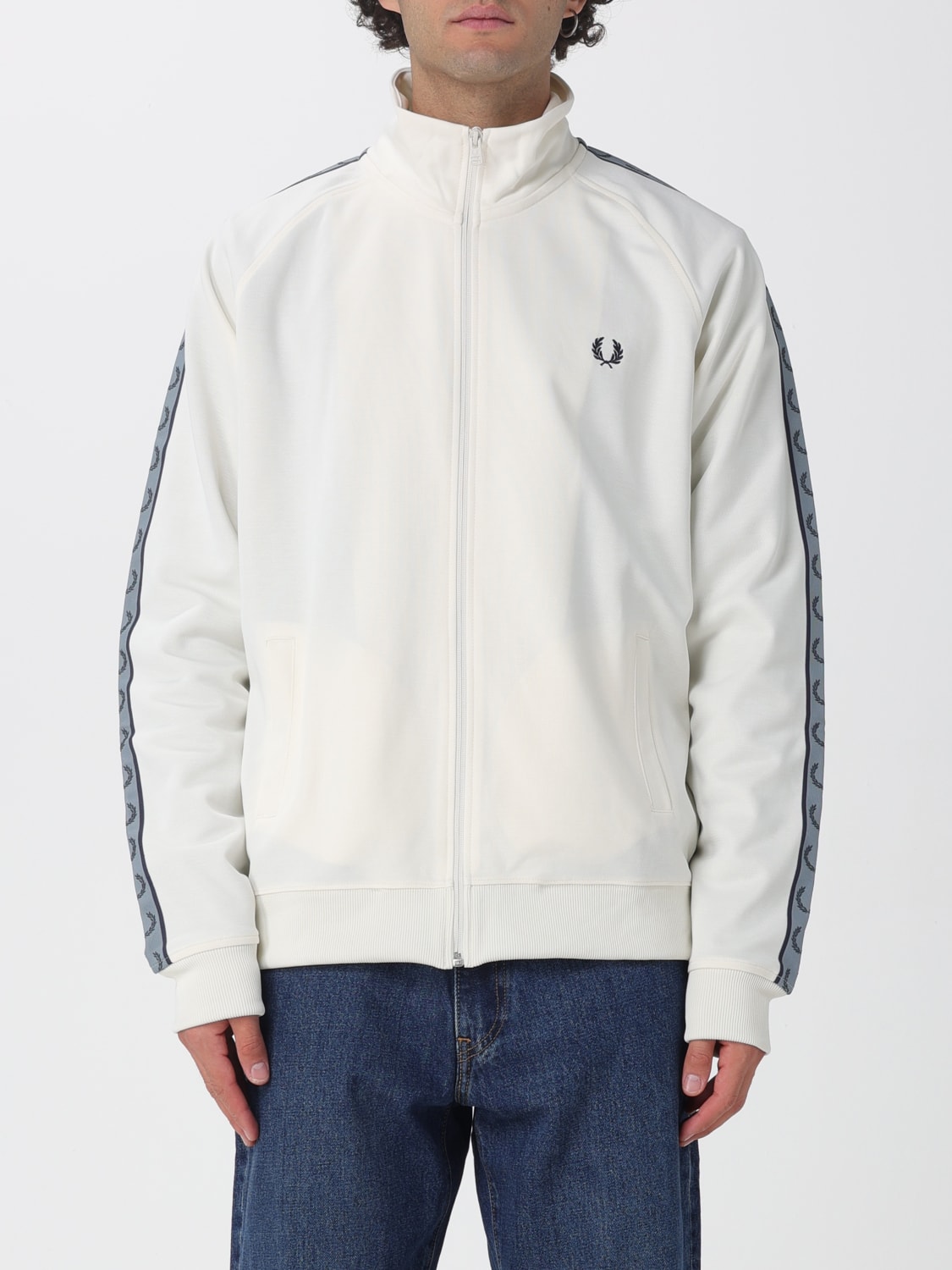 FRED PERRY SWEATSHIRT: Sweatshirt men Fred Perry, Ecru - Img 1