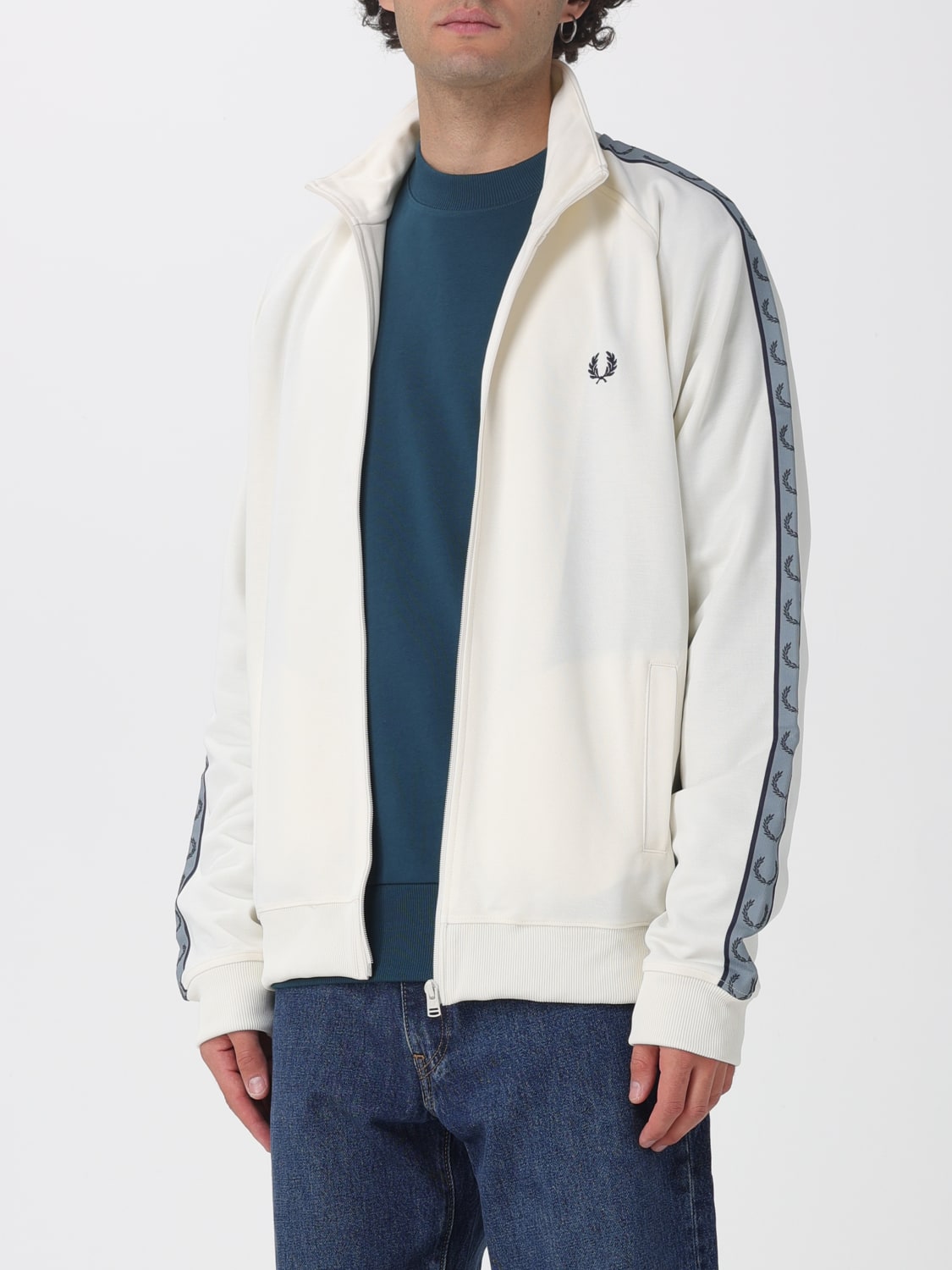 FRED PERRY SWEATSHIRT: Sweatshirt men Fred Perry, Ecru - Img 3