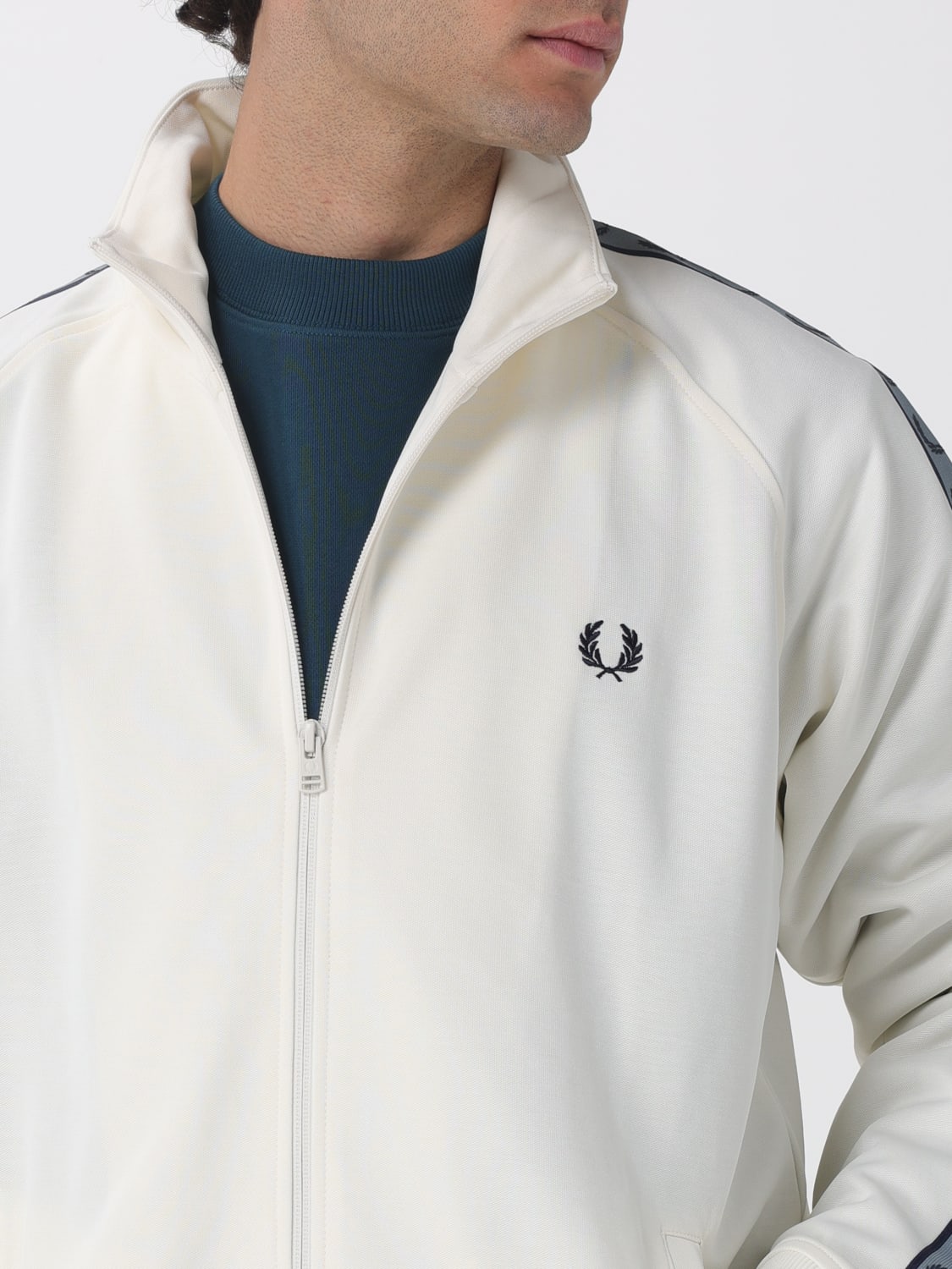 FRED PERRY SWEATSHIRT: Sweatshirt men Fred Perry, Ecru - Img 4