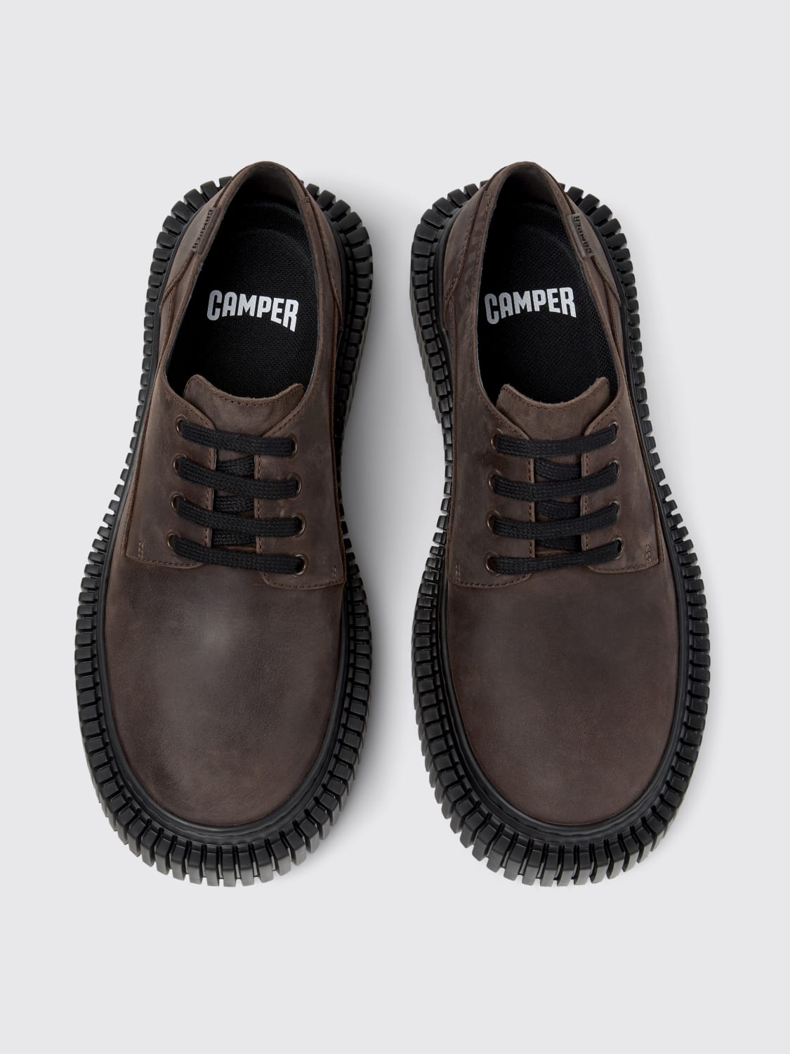 CAMPER STRINGATE: Derby Pix Berlin Camper in pelle , Marrone - Img 4