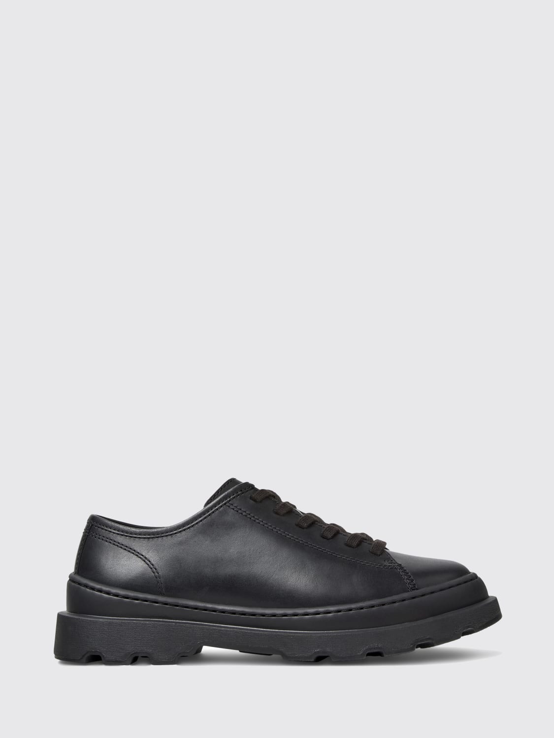 CAMPER STRINGATE: Derby Brutus+ Camper in pelle , Nero - Img 1