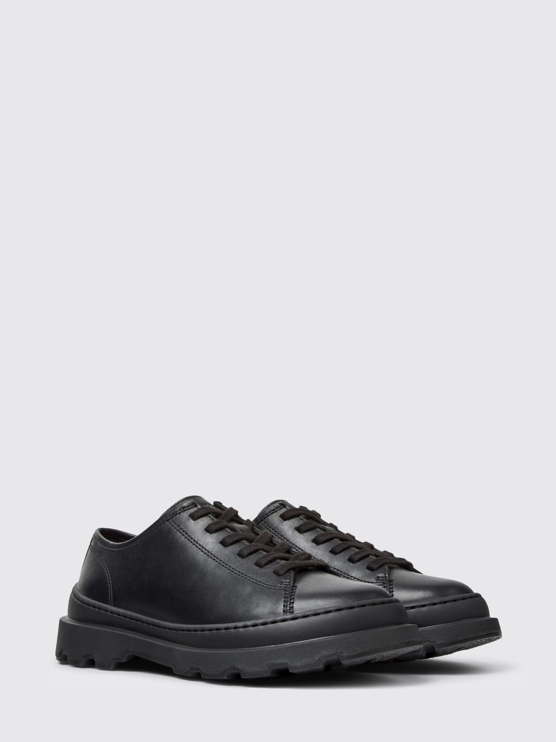 CAMPER STRINGATE: Derby Brutus+ Camper in pelle , Nero - Img 2