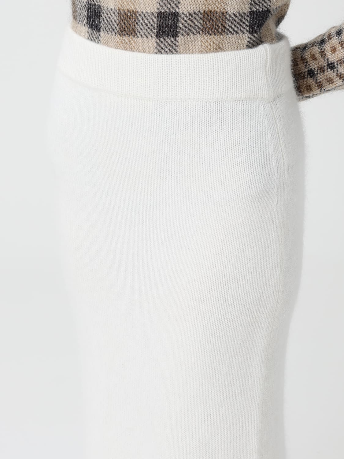 TWINSET GONNA: Gonna in maglia Twinset, Bianco - Img 3