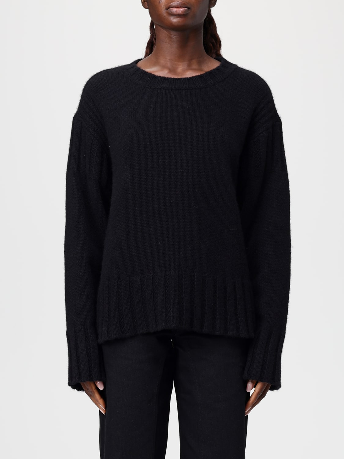 JIL SANDER MAGLIA: Pullover basic Jil Sander in cashmere , Nero - Img 1