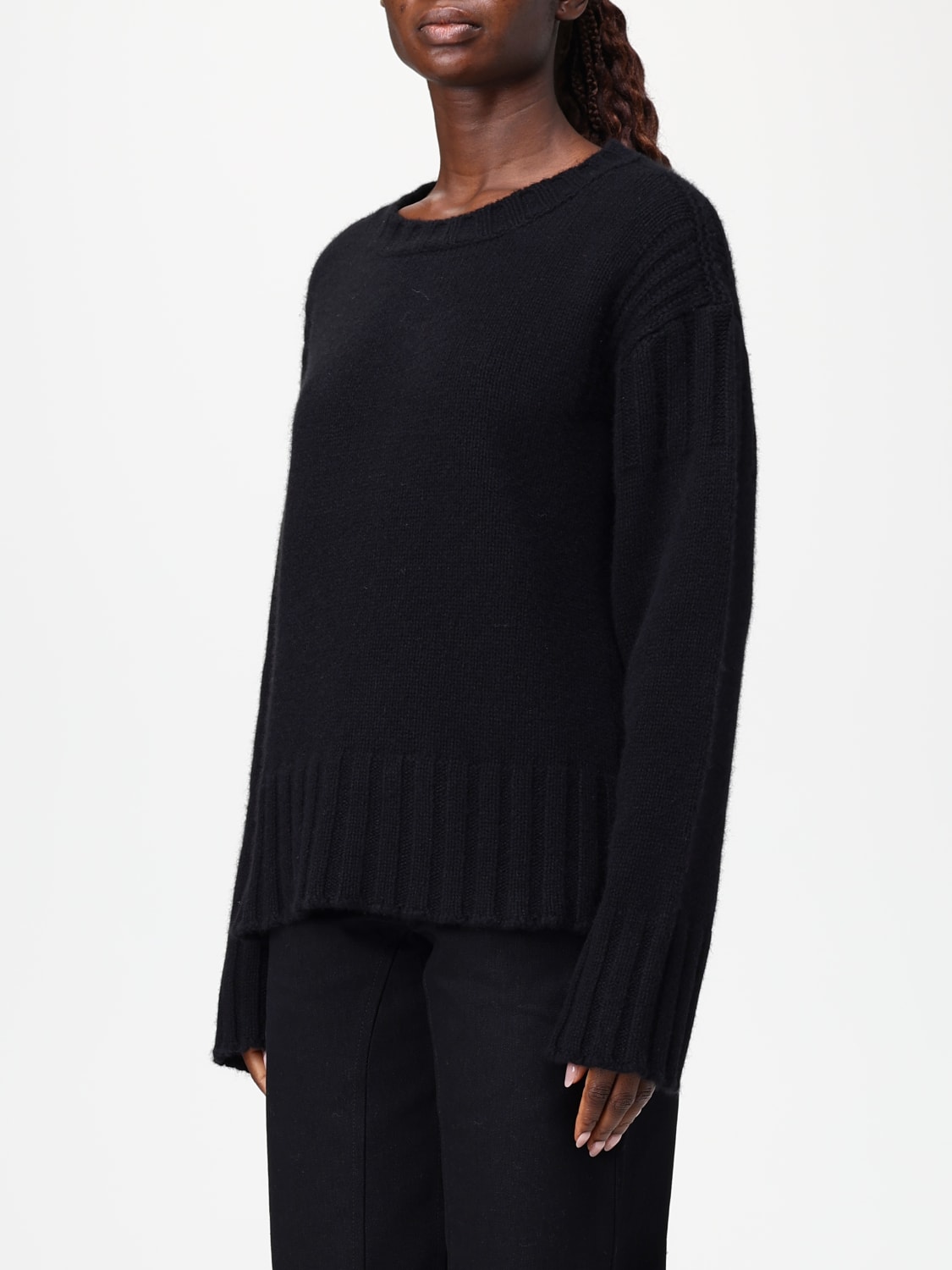 JIL SANDER MAGLIA: Pullover basic Jil Sander in cashmere , Nero - Img 4