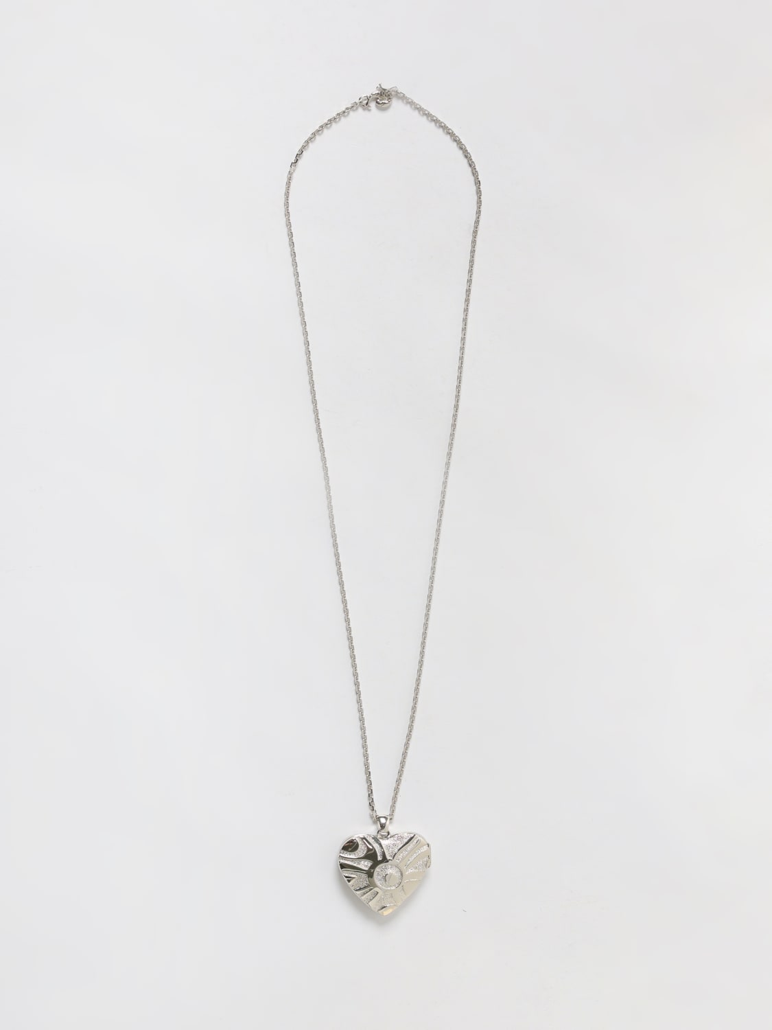 PUCCI GIOIELLO: Collana Pucci in ottone con ciondolo a cuore , Argento - Img 1