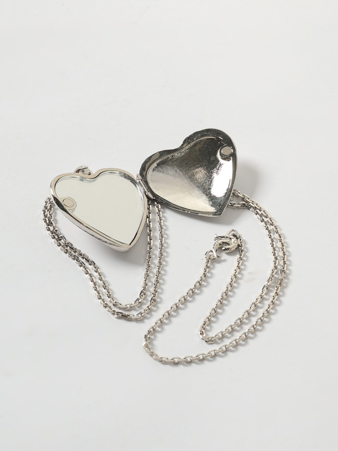 PUCCI GIOIELLO: Collana Pucci in ottone con ciondolo a cuore , Argento - Img 2