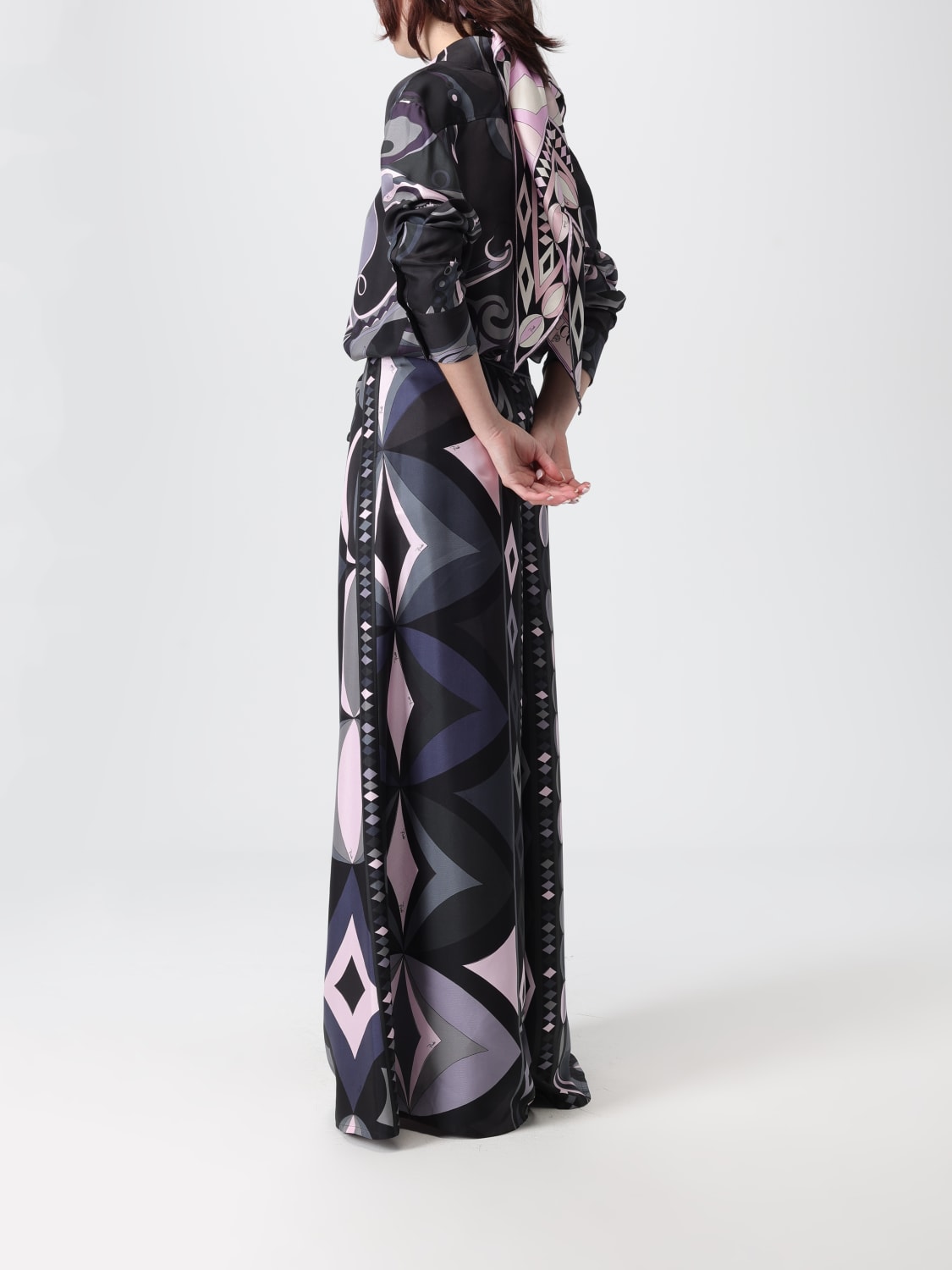 PUCCI FOULARD: Foulard Pucci in seta stampata , Nero - Img 4