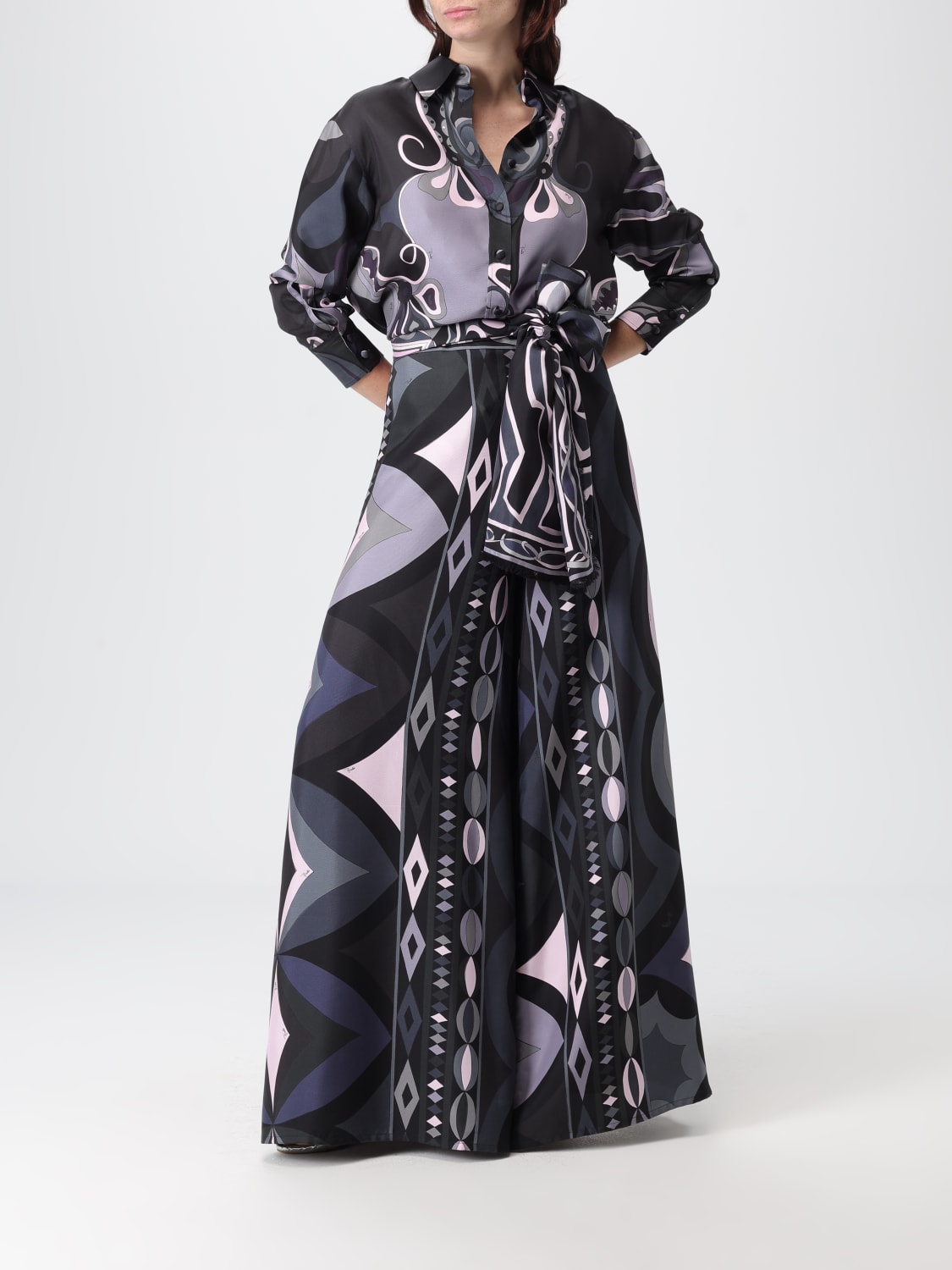 PUCCI SCIARPA: Sciarpa Pucci in seta stampata , Nero - Img 4