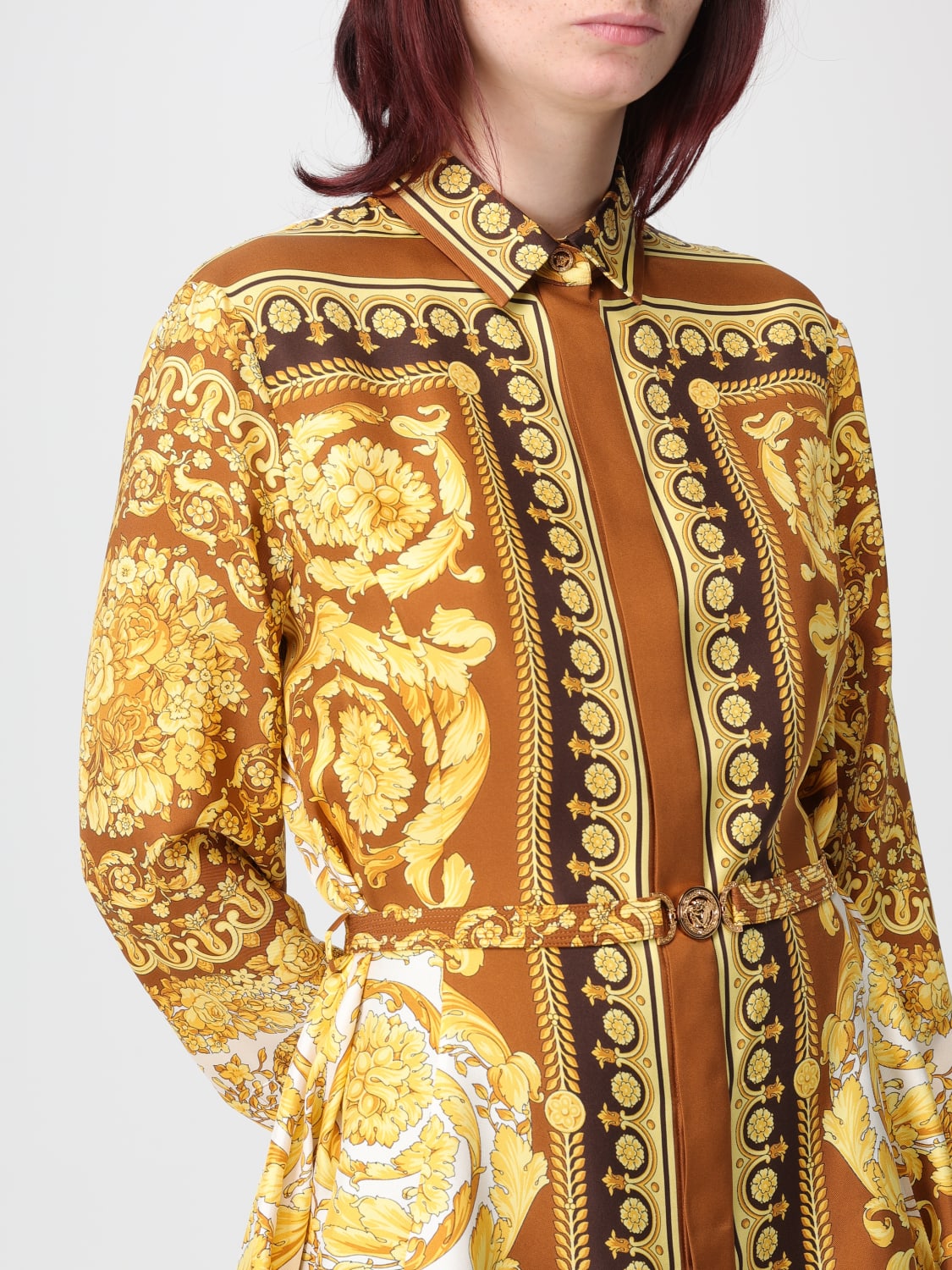 VERSACE ABITO: Abito donna Versace, Marrone - Img 4