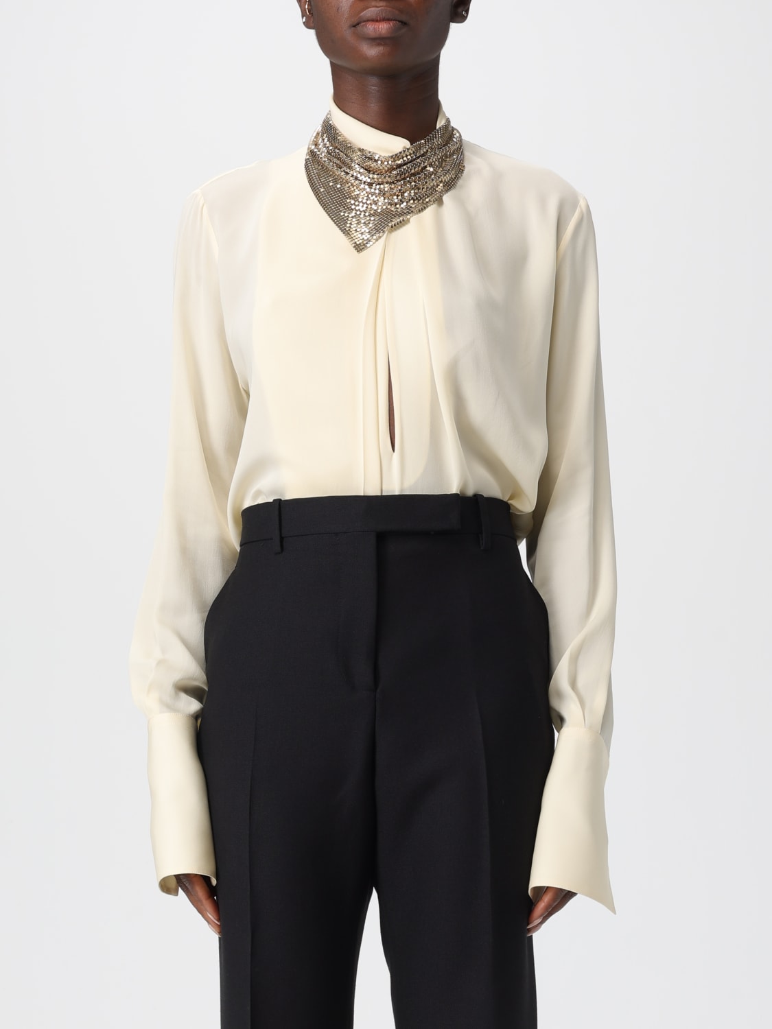 VERSACE NECK SCARF: Scarf woman Versace, Gold - Img 2