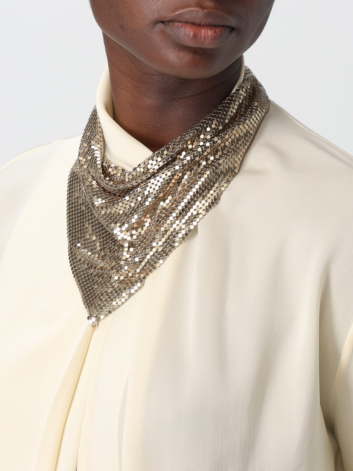 VERSACE NECK SCARF: Scarf woman Versace, Gold - Img 4