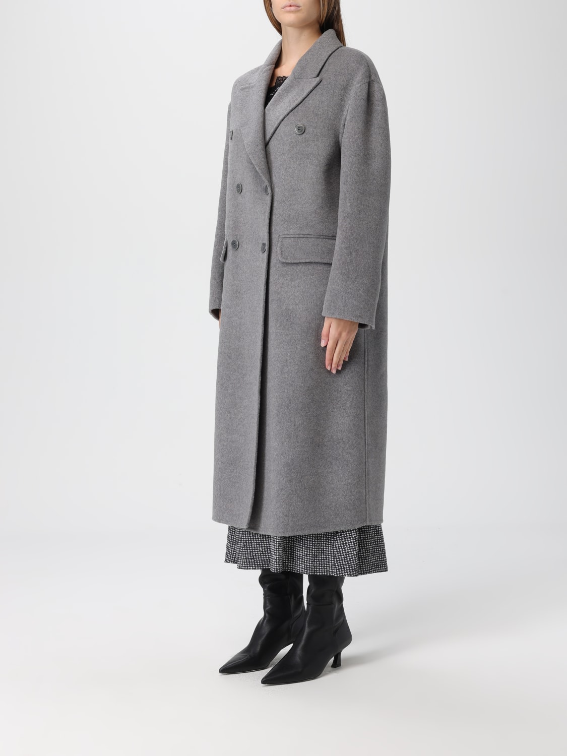 ERMANNO SCERVINO COAT: Coat woman Ermanno Scervino, Black - Img 4