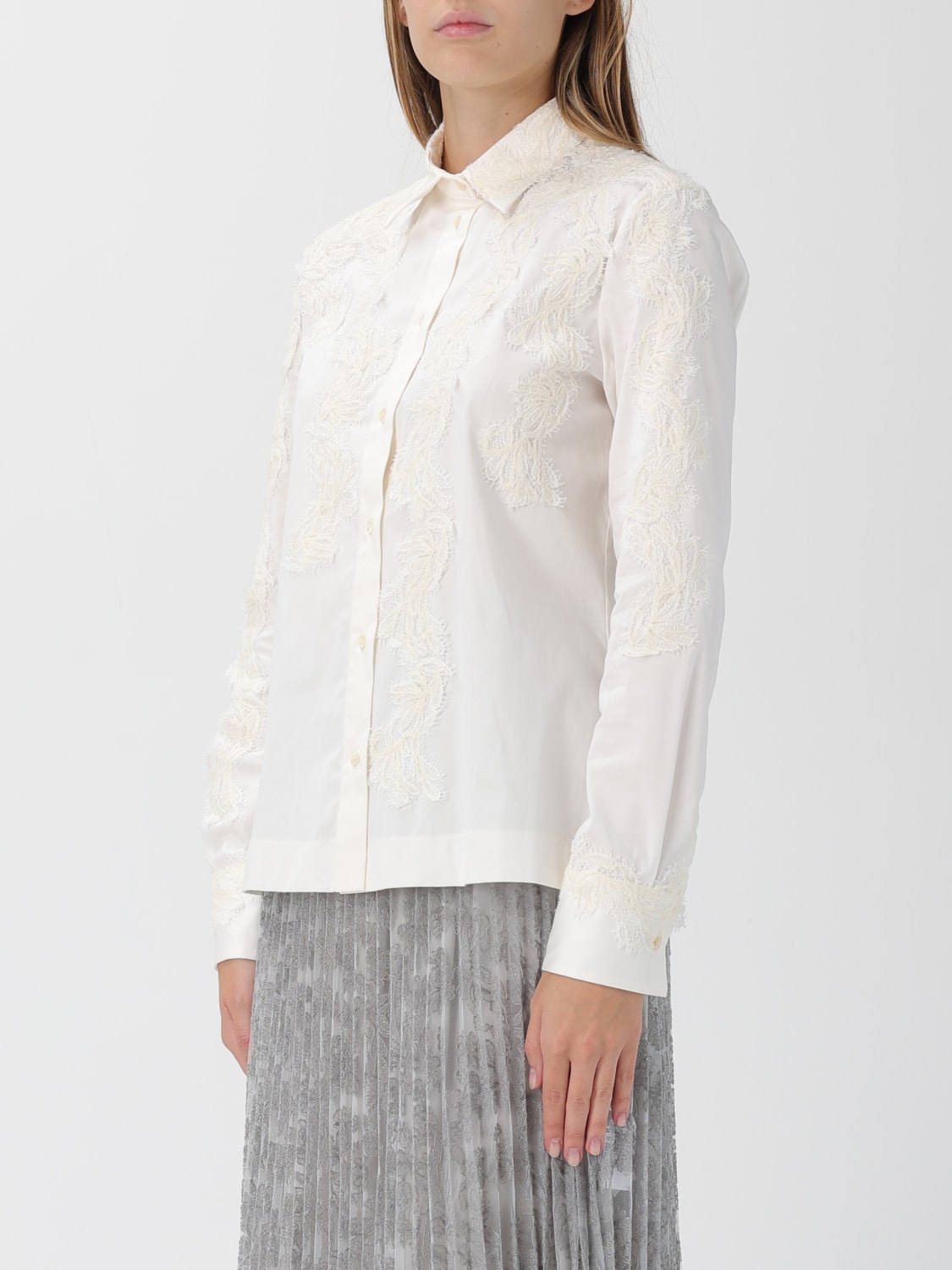 ERMANNO SCERVINO SHIRT: Shirt woman Ermanno Scervino, Beige - Img 4