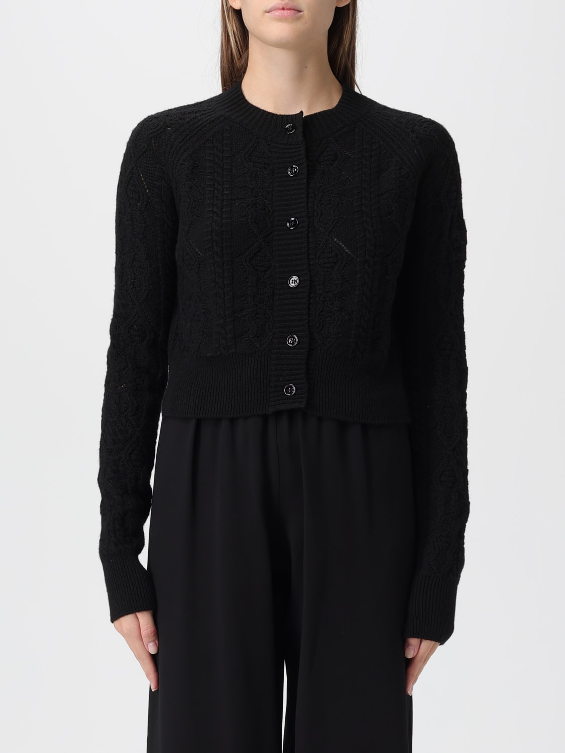 ERMANNO SCERVINO SWEATER: Cardigan woman Ermanno Scervino, Black - Img 1