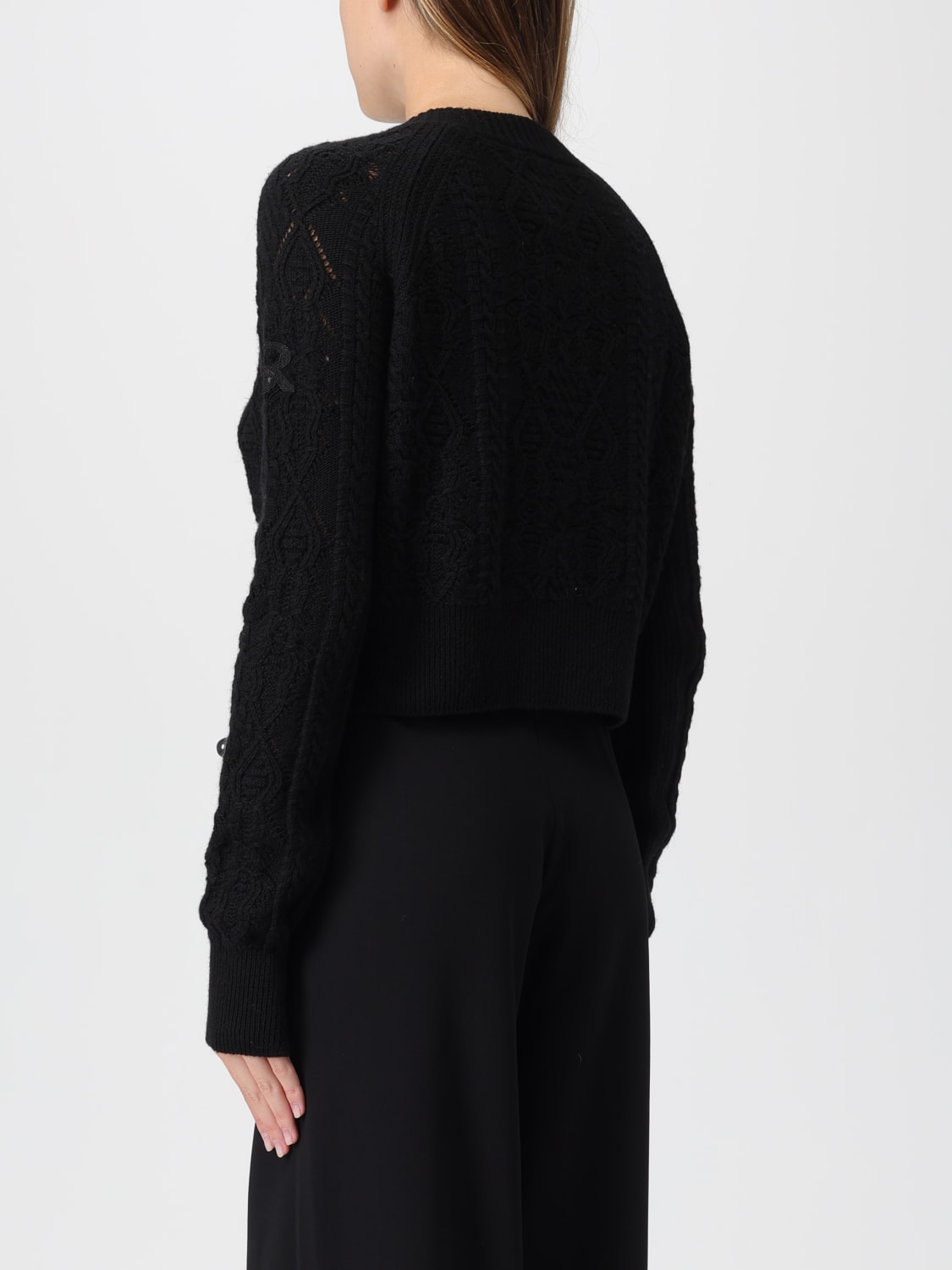 ERMANNO SCERVINO SWEATER: Cardigan woman Ermanno Scervino, Black - Img 3