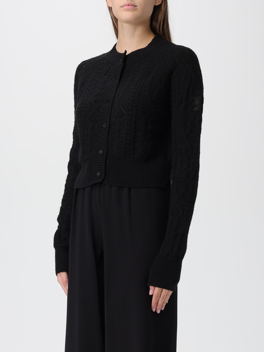 ERMANNO SCERVINO SWEATER: Cardigan woman Ermanno Scervino, Black - Img 4