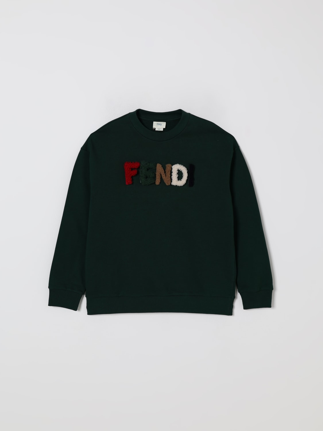 FENDI SWEATER: Sweater kids Fendi, Green - Img 1