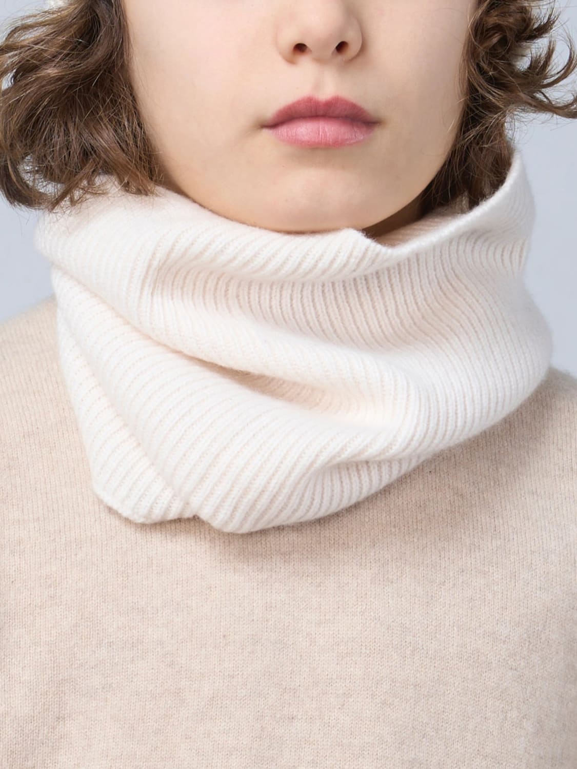 BOBBIN & TRICOT SCIARPA: Sciarpa in cashmere Bobbin & Tricot, Avorio - Img 2