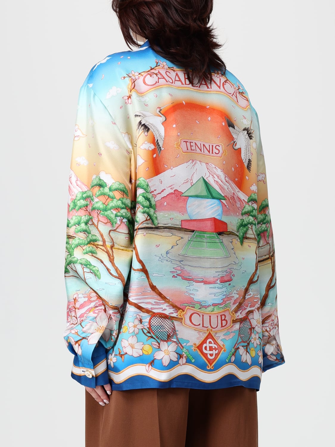 CASABLANCA CAMICIA: Camicia Casablanca in seta stampata , Rosso - Img 2