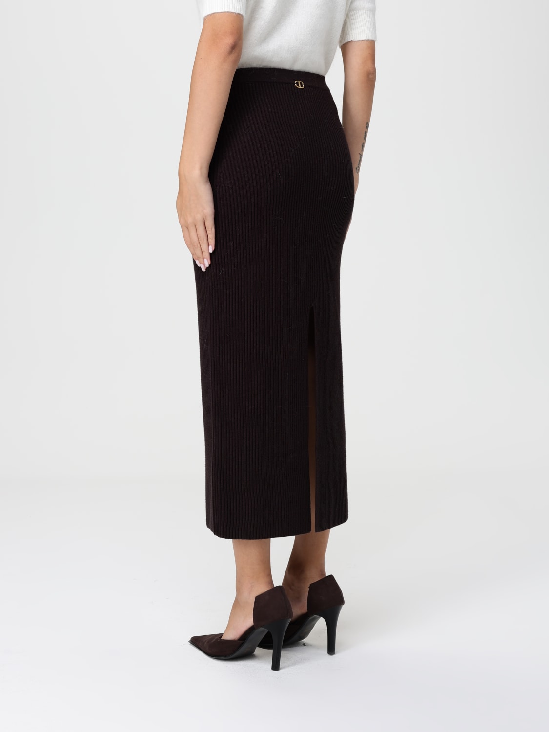 TWINSET FALDA: Falda mujer Twinset, Marrón - Img 2