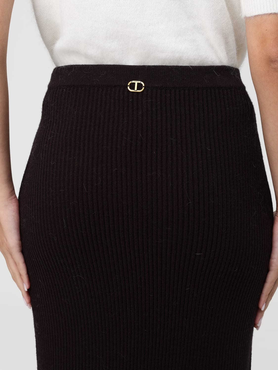 TWINSET FALDA: Falda mujer Twinset, Marrón - Img 3