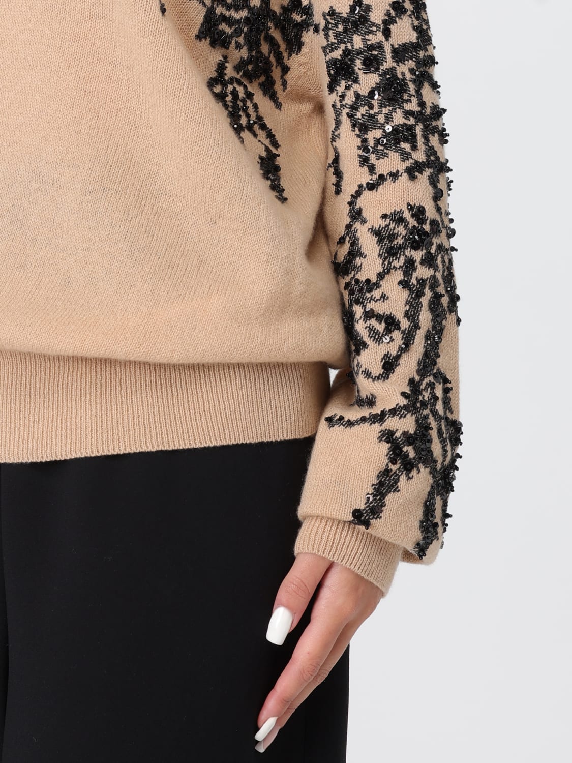 ERMANNO SCERVINO PULLOVER: Pullover damen Ermanno Scervino, Schwarz - Img 5