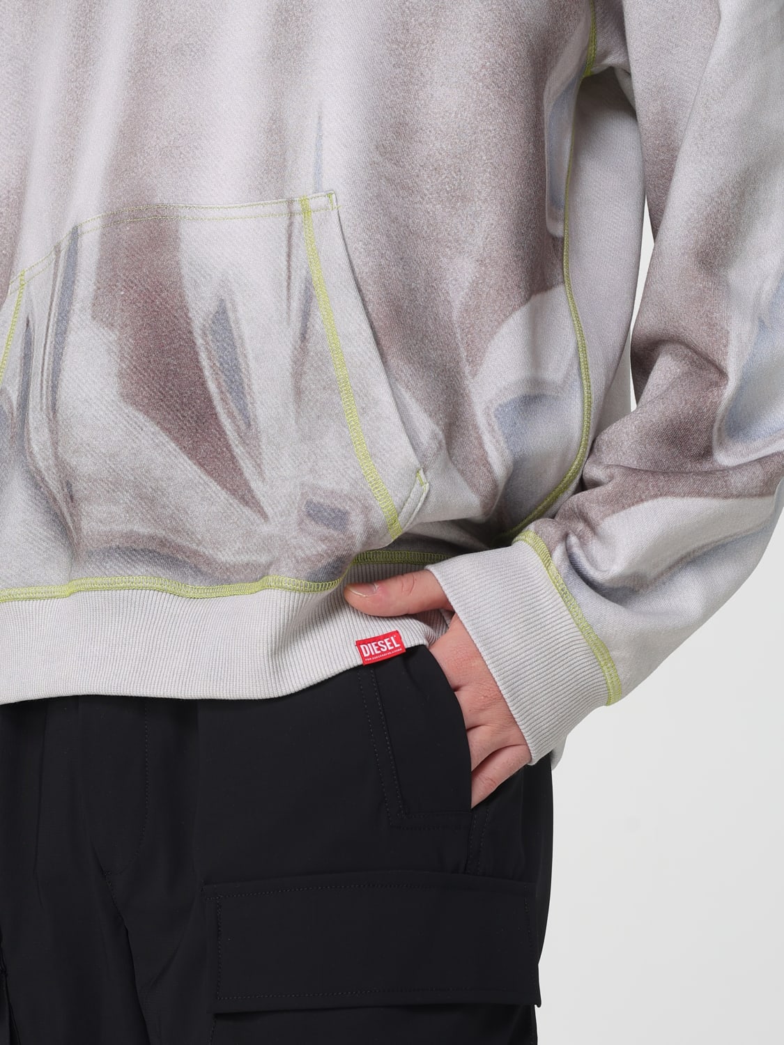 DIESEL SWEATSHIRT: Sweatshirt men Diesel, Grey - Img 3