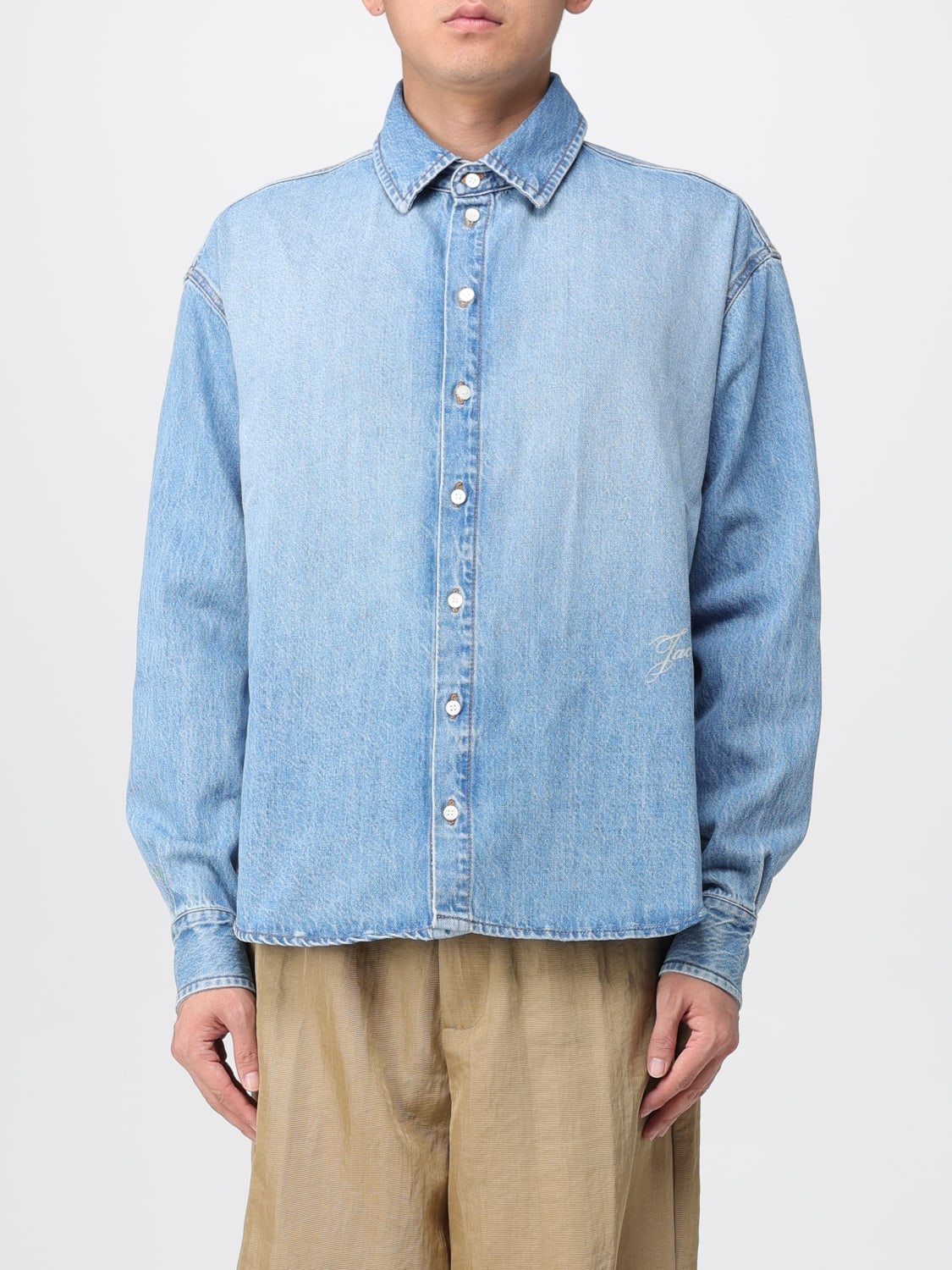 JACQUEMUS 셔츠: 재킷 남성 Jacquemus, 데님 - Img 1