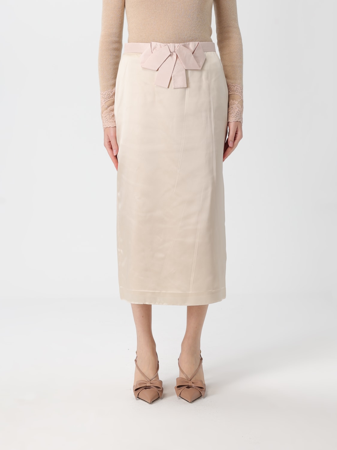VALENTINO SKIRT: Skirt woman Valentino, Champagne - Img 1