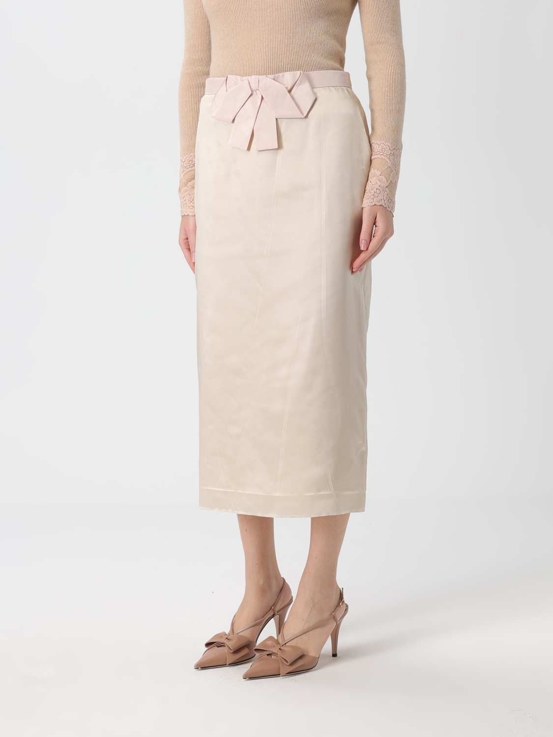 VALENTINO SKIRT: Skirt woman Valentino, Champagne - Img 4